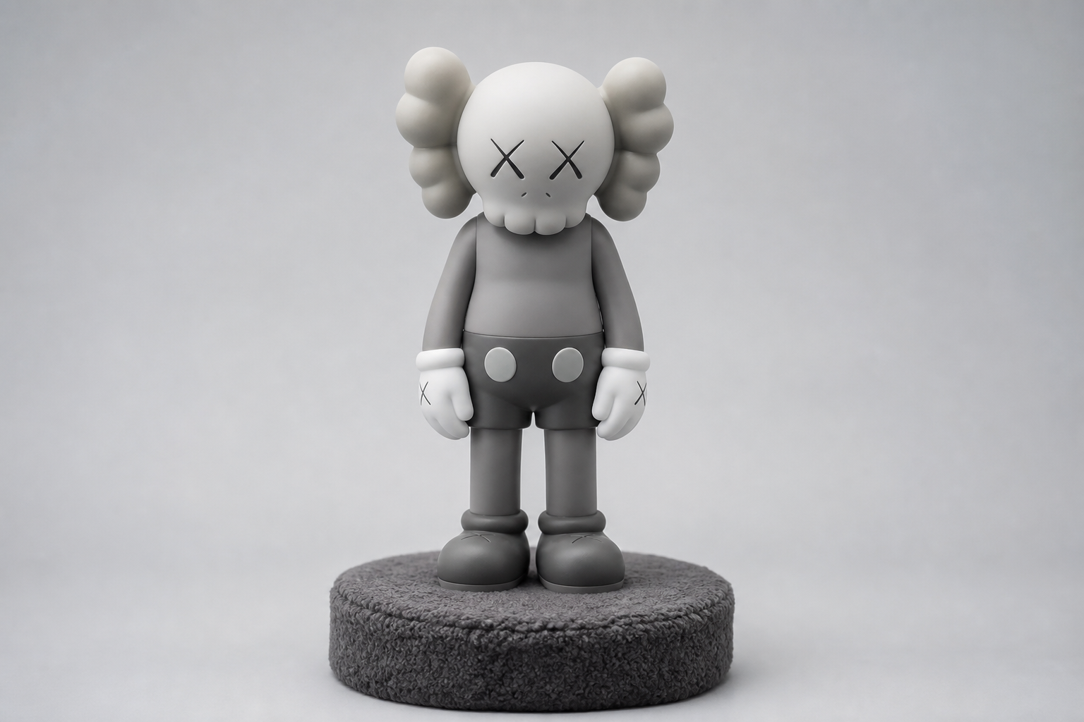 Plain Form Display Statue Grey